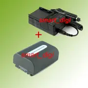 Battery + Charger for Sony DCR-HC48 DCR-HC52 DCR-HC62 MiniDV Handycam Camcorder