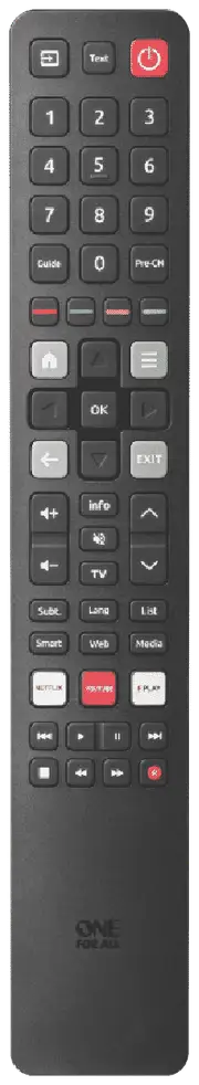 One For All TCL TV Replacement Remote Control