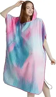 Surf Poncho Changing Robe Microfibre Hooded Quick Dry Hooded Towel for Swimming Pool, Beach, Surfing, Dive