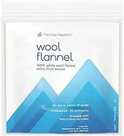 Wool Flannel - Small Size, 12" x 18" - 100% White Wool, Extra Thick Weave, Unbleached, No Synthetics, For Castor Oil Packs, Reusable - Cruelty-Free, Eco-Friendly