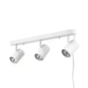 Dale 1.85 Ft. 3-Light Matte White Plug-In Linear Track Lighting Kit