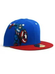 New Era Captain America 59fifty Custom Fitted Hat Size 7 1/2 Classic Avengers
