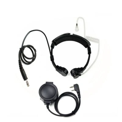 Walkie Talkie Tactical Throat Mic Earpiece Headset Microphone NATO Plug for 5R
