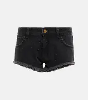 [Blumarine] Blumarine Low-rise denim shorts AU 12 black