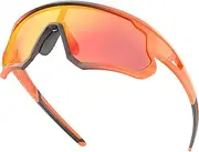 [YOZISS] Cycling Glasses for Men Women,Polarized Sunglasses UV400 Protection Goggles Wrap Around Sports Sunglasses for Cycling Running Fishing Driving Glof with Case