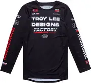 Troy Lee Designs GP Pro Air Factory Motocross Jersey, black-white-red, Size S for Men Black White Red