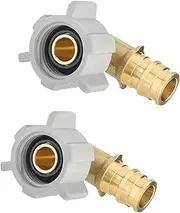2-Pack EFIELD Pex-A Expansion Full Flow Brass Fittings 1/2" Pex X 1/2" Female NPT Swivel Elbow, ASTM F1960, UPC Certified