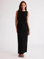 Womens Sleevless Linen Blend Maxi Dress