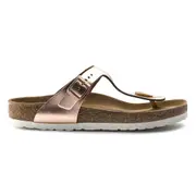 Birkenstock Gizeh Soft Footbed Natural Leather Sandals - Narrow - Metallic Copper