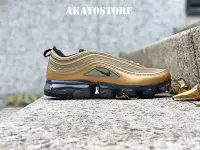 在飛比找Yahoo!奇摩拍賣優惠-NIKE AIR VAPORMAX 97 GOLD 金彈【A