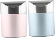 CATIEBYE 2pcs Car Trash Can Compactor Garbage Trash Bin with Lid Bins Waste Recycle Collapsible Rubbish Bin Kitchen Black Trash Can with Lid Bin Bag Dual Bin Stainless Steel