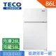 TECO東元 86L一級能效定頻雙門冰箱 R1086GW (含拆箱定位+舊機回收)