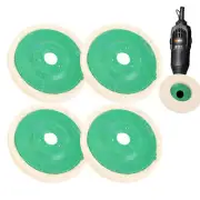 100/125mm New Wool Buffing Wheel Felt Polishing Disc Pad For Angle Grinder 4Pcs