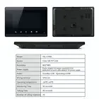 7in Wired Doorbell HD 1V2 TFTLCD Display Video Intercom Monitor Rainproof Fo New
