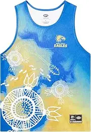 [West Coast Eagles] AFL Footy Mens Adults Indigenous Training Singlet Size 2XL