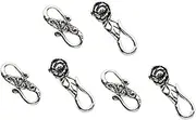 TOKIDNY 6pcs Sterling Connecting Buckles for Jewelry Handmade Bracelets Necklaces Clasp Fittings Bead Accessories for Crafting and Repairing