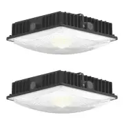 LED Canopy Light Fixture,45W 5850lm HID/HPS Replacement, 9.5" x 9.5", 5700K, ...