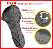 600D Heavy Duty Boat Full Outboard Engine Motor Cover Fit 100-150HP All Weather