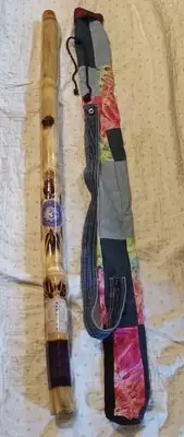 Hand Made Denim Patchwork Didgeridoo Bag Satin Lining 58" (Fits Up To 52")