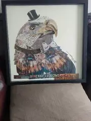 Alex Zeng Dimensional Art Collage 24x24 Framed American Bald Eagle,Studio Ed.