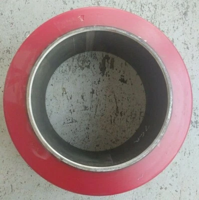 Forklift Tire 16 x 7 x 11-1/4 Red Poly Smooth Press-On For Raymond