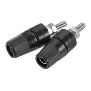 Terminal Binding Post Amplifier Terminal Connector Jack Speaker Black 2 Pack