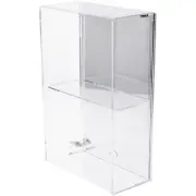 Plymor Acrylic Locking Case, Sliding Back, 1 Shelf Mirrored 15.75" x 10.25" x 5"