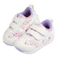 在飛比找PChome24h購物優惠-《布布童鞋》asics亞瑟士IDAHO寬楦碎花紫寶寶機能學步