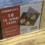 10 Pack CD Jewel Cases Ideal Replacement For Lost Or Damaged CD Cases