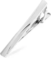 [LALADEFIEE] Tie Clip for Men Tie Bar Clip Business Suit Tie Bar Silver Tie Clip Fashionable Mens