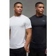 Mens Multi Man Active Regular Fit Performance T-shirt 2 Pack