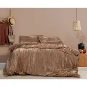 Ardor Boudoir Vivienne Jacquard Quilt Cover w/ PCase Set Champagne