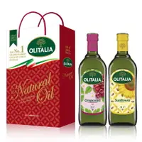 在飛比找demall購物網優惠-Olitalia奧利塔葡萄籽油+葵花油禮盒組(1000mlx