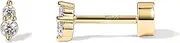 PAVOI 14K Gold Plated Sterling Silver Posts Dainty Mini Multi-Shape Flat Back Stud Earring Pack for Women | Helix Cartilage Piercing Jewelry