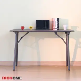 RICHOME 折疊工作桌(免組裝)(管徑3CM) 書桌 電腦桌 工作桌 摺疊桌 辦公桌 TA335