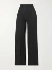 [Marie Adam-Leenaerdt] Marie Adam-Leenaerdt - Wool Wide-leg Pants - Black - FR 40 FR 40 Black