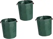 Generic 3Pcs Durable Folding Garden Waste Bags Multi Function Trash Storage for Leaves Grass Debris Material Capacity Rubbish Collector for Clean Up