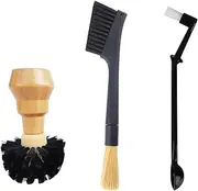 3in1 Coffee Brush, Espresso Brush Coffee Cleaning Brush Coffee Filter Cleaning Brush,Suitable for Espresso Machine with Grinder for Coffee Grinder, Espresso Machine Cleaning Set.