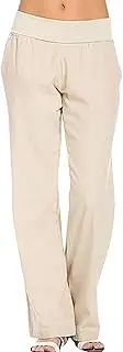 Casual Linen Pants for Womens Loose Fit Straight Leg Trousers 2025 Summer Lightweight Beach Pants with Pockets