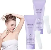 Body Hair Removal Cream for Men & Women – Gentle, Painless & Effective Formula with Spatula Applicator | Slows Hair Regrowth | For Sensitive Skin, Bikini Line, Legs & More (2)