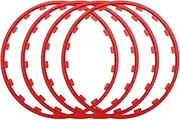 4PCS Rubber Car Wheel Hub Rim Edge Protector Ring Strip Tire Decoration Accessories Compatible for Tesla Model 3 2017 2018 2019 2020 2023(17-23 M3 Red 18in)