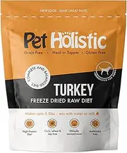 Freeze Dried Turkey Raw Diet for Dogs | High Protein, Grain-Free, Hypoallergenic | Single Ingredient Natural Dog Food or Topper | 397g