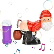Bubble Farting Santa,Fun Bubble Blowing Toy Bubble Machine with Music - Battery-Powered Christmas Bubble Blower, Bubbling Automatic Prop for Kids