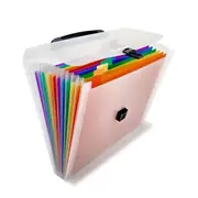 A4 Organ Folder Large Capacity Portable File Bag Colour Document Storage Office
