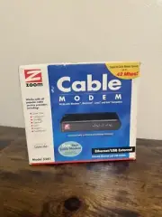Zoom Cable Modem Ethernet/USB External Model 5241 Windows Mac Linus Unix NEW