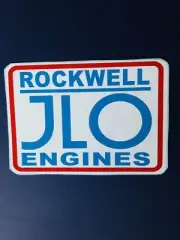 1-Vintage Remake Rockwell JLO Engines Sticker (New Vinyl) 4” X 6”