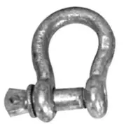S-1532P Whitecap Marine Boat Galvanized Steel Anchor Shackle Round Pin; 3/8"