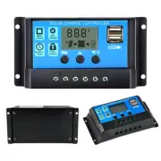 20A Solar Charge Controller 12/24V Battery Regulator with 2 USB Port LCD Display
