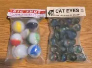 Vtg Cat Eyes C.E. Bogard & Sons agate & Big shot Heaton. New