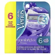 Gillette Venus Value Pack ComfortGlide Freesia Women's Razor Refills 6 Ct 2 Pack
